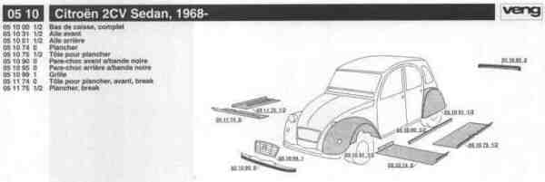 2CV body parts